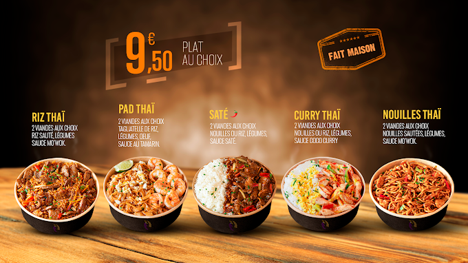 Ancien visuel des cinq plats MOWOK avec tarif à actualiser
